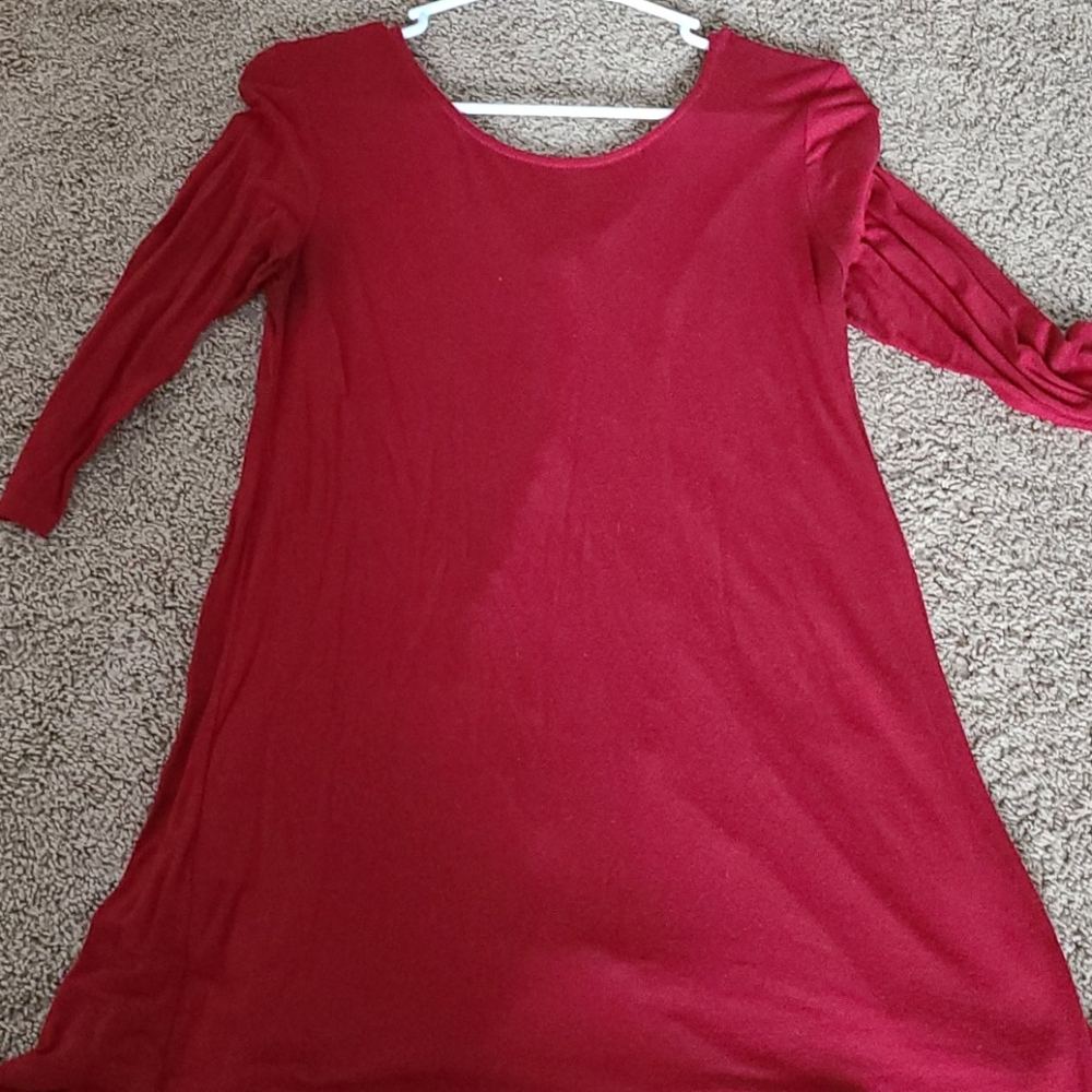 Pinkblush dark red tunic